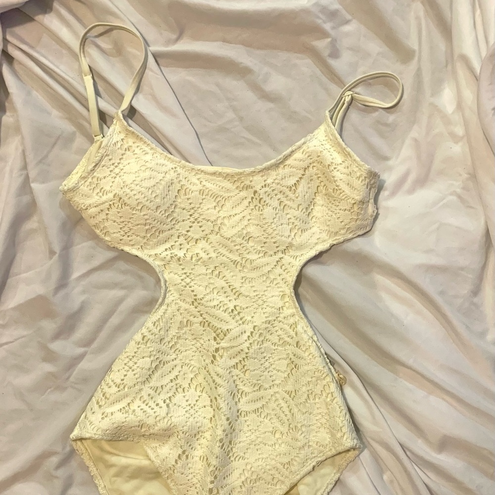 Aerie Lace Cut-out One Piece Swimsuit